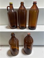 Brown chemical bottles NO SHIPPING