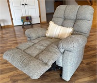 Gray Upholstered Recliner