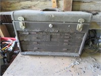 METAL TOOL BOX WITH CONTENTS