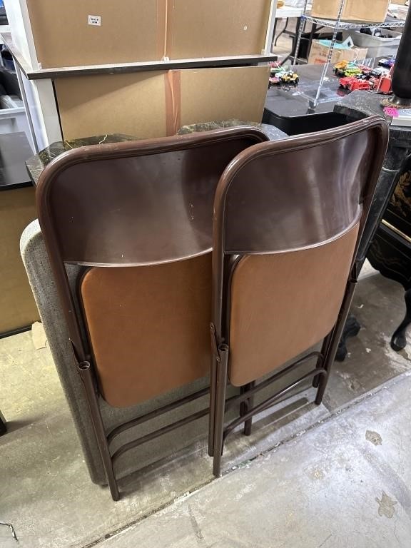 2pc FOLDING CARD TABLES & 2 CHAIRS
