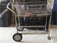 Metal Rolling Cart with Removable Wire Basket