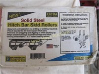 Heavy Duty Receiver Hitch Bar Skid Rollers - NIB