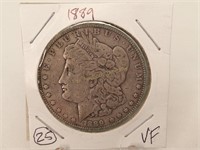 1889 Morgan Dollar -VF