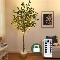 6FT Atificial Eucalyptus Tree Fake Tree