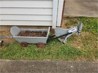 HANDMADE WOOD DONKEY WAGON YARD PLANTER