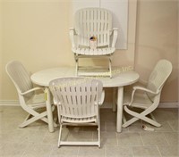 ALLIBERT 5 PIECE TABLE AND FOUR CHAIRS