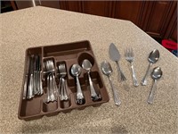 Silverware Set with Tray