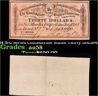 1864 3rd Series Confederate States Thirty Dollars