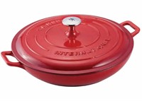 $174-Henckels Cast Iron Enameled Braiser 3.25L, Re