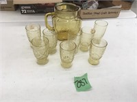 madrid depression juice pitcher & glasses