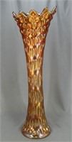 Rustic 21" funeral vase - marigold