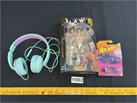 Hot Wheels, Wrestling Action Figure, Headphones