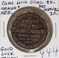 Coal Hill Coal Co. Omaha Nebraska & Des Moines Ia