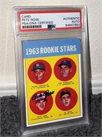 RARE '63 MLB PETE ROSE SIGNED PSA BASEBALL CARD