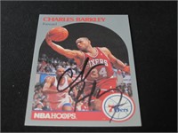 Charles Barkley signed basketball card COA