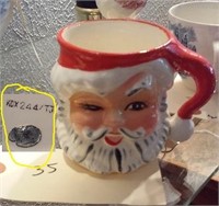 NAPCO old santa claus mug w foil sticker