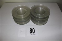 (34) Glass Dessert Plates