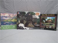 Lot of 3 Puzzles (1 is still sealed)