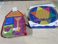 Chinese checkers and set of zoo softblocks