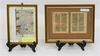 (4) illuminated manuscripts to include a circa