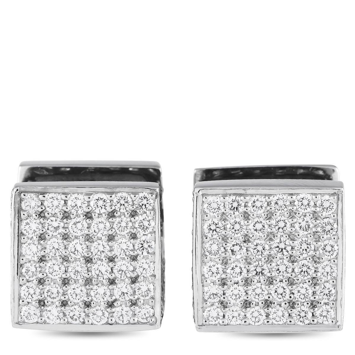 14K White Gold 1.55ct Diamond Earrings