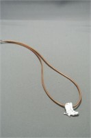 Sterling Silver Boot Pendant on Cord