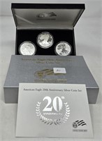American Eagle 20th Anniversary Silver Coin Set