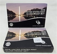 2016, ’19 Silver Proof Sets