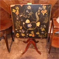 VINTAGE TILT TOP TABLE w/ DAMAGE- SEE PICS>>>