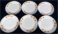 Lot of 6 Jewel T 7in plates