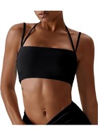 $32(10/M)FEOYA Women's Bandeau Workout Bra