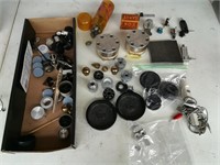 Lot of Audio Turtable Parts, Counter Weights More