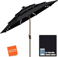 $239  EliteShade 9ft 3 Tiers Umbrella  Black