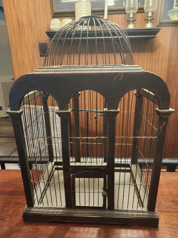 Vintage Wood & Wire Bird Cage