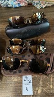 One pair of Maui Jim glasses with case two pairs