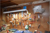 Contents of Back Wall behind Work Bench