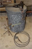 Galvanized Trash Cans; 4 way lug wrenches;