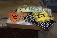 Box lot of Vintage License Tags-approx 20