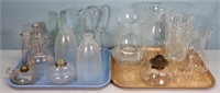 Assorted Glassware & Oil Lamps