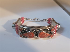 Southwest bracelet coral/sterling?