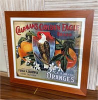 Chapman's Golden Eagle Brand Print Framed