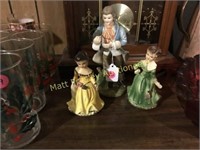 THREE VICTORIAN STYLE FIGURINES