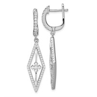 Sterling Silver- Modern Fancy Dangle Earrings