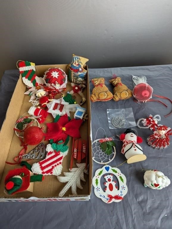 Box Lot of Various Christmas Ornaments