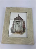 "Full Moon" Outhouse Print 9.5 x 7.5"