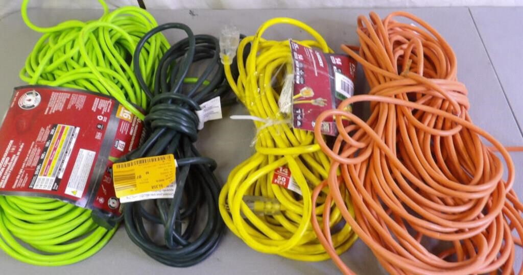 4x Assorted Size Extension Cords