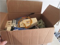 BOX FILLED WITH VARIOUS COLLECTIBLE, VINTAGE ITEMS