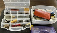 Plastic Organizers with Gun Cleaning Supplies