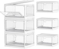 Clear Storage Bin with Lid 3 Pack Stackable