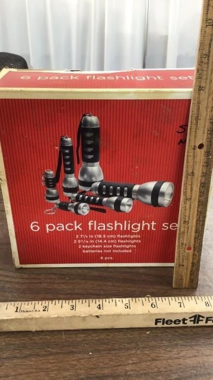 6 pack flashlights never used